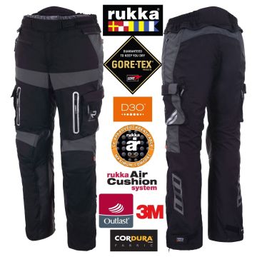 Rukka Gore-Tex Motorradhose OFFLANE mit Outlast Cordura Air-Cushion-System und D3O Protektoren