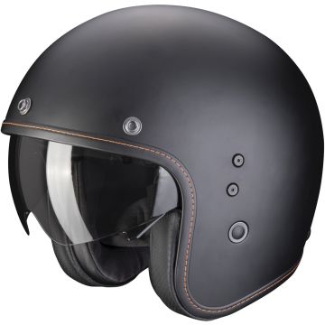 Scorpion Jethelm BELFAST EVO moderner Vintage-Helm Fiberglas ECE 22.06 mit Sonnenblende