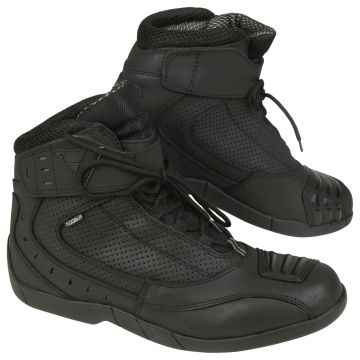 Modeka Motorradschuhe Black Rider CE Sport Stiefel Leder mit Knöchel- und Schaltverstärkungen