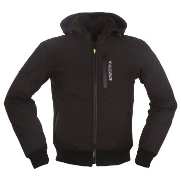 Modeka Motorrad-Softshell Jacke CLARKE mit abnehmbarem Hoodie Thermoweste und Protektoren