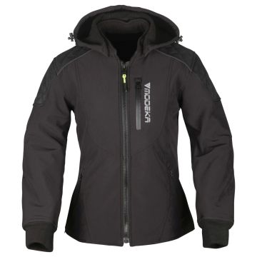 Modeka Softshell-Motorrad-Hoodie CLARKE LADY für Damen wasserdicht herausnehmbare Thermoweste mit Protektoren