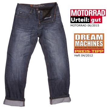 Modeka Motorradjeans DENVER 2 II PRO Relaxed-Fit mit Aramid-Innenhose und Knieprotektoren