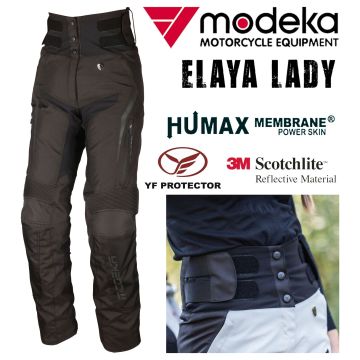 Modeka Damen Motorradhose ELAYA LADY mit High-Waist Stretchbund Humax-Membrane und YF Protektoren
