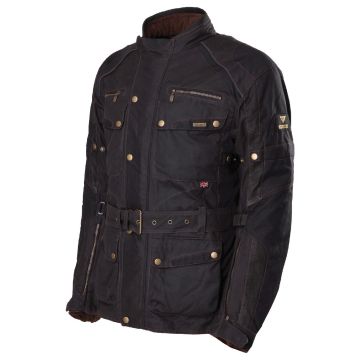 Modeka High-Tech 3in1 Wachsjacke GLASGOW wasserdicht Thermofutter mit SAS-TEC Protektoren