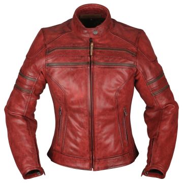 Modeka Damen Motorrad-Lederjacke IONA LADY aus Büffelleder mit Stretch Thermoweste und Protektoren