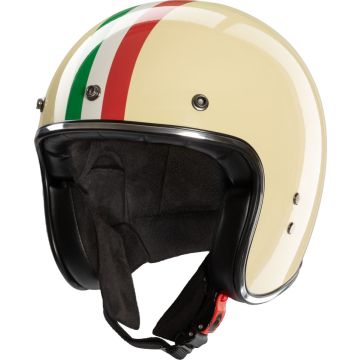 Redbike RB-802 Jethelm Italia Elfenbein Fiberglas ECE 22.06 inklusive Helmschirm