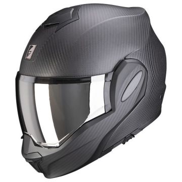 Scorpion Klapphelm EXO-TECH EVO CARBON 180 Grad Flip-Back Helm mit Sonnenblende ECE 22.06 Pinlock und 2 Visieren