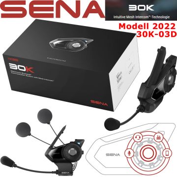 Sena Headset 30K HD Lautsprecher Doppelset 30K-03D Modell 2022 Bluetooth Motorrad Kommunikation