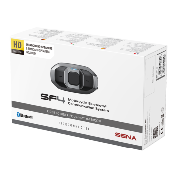 Sena Headset SF4 HD Motorrad Kommunikation Bluetooth 5.1 4-Wege-Intercom mit HD-Lautsprecher