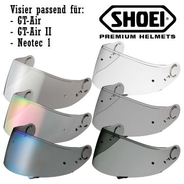 Shoei Visier CNS-1 für Helme GT-Air / GT-Air II / Neotec 1 vorbereitet für Pinlock