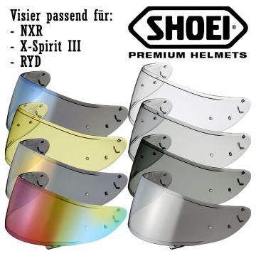 Shoei Visier CWR-1 für Helme NXR X-Spirit III und RYD vorbereitet für Pinlock