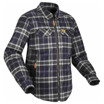 Segura Traffic Lumberjack Holzfäller-Motorradhemd CE AA Soft Tartan atmungsaktiv mit Protektoren