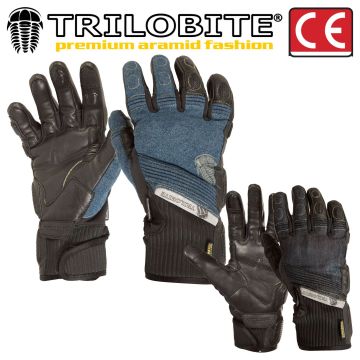 Trilobite Motorradhandschuhe PARADO Herren CE Aramid Denim Leder