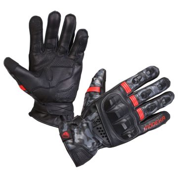 Modeka VALYANT Motorradhandschuhe CE kurze Stulpe mit Touch-Tip AirFlow Leder SuperFabric