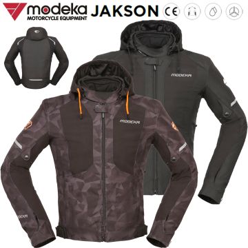 Modeka Softshell-Motorradjacke JAKSON mit Protektoren CE AA AirVent wasserdicht Humax Stretch