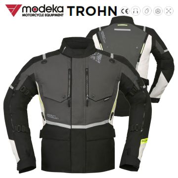 Modeka Motorradjacke TROHN Stretch CE AA Cordura wasserdicht mit Protektoren