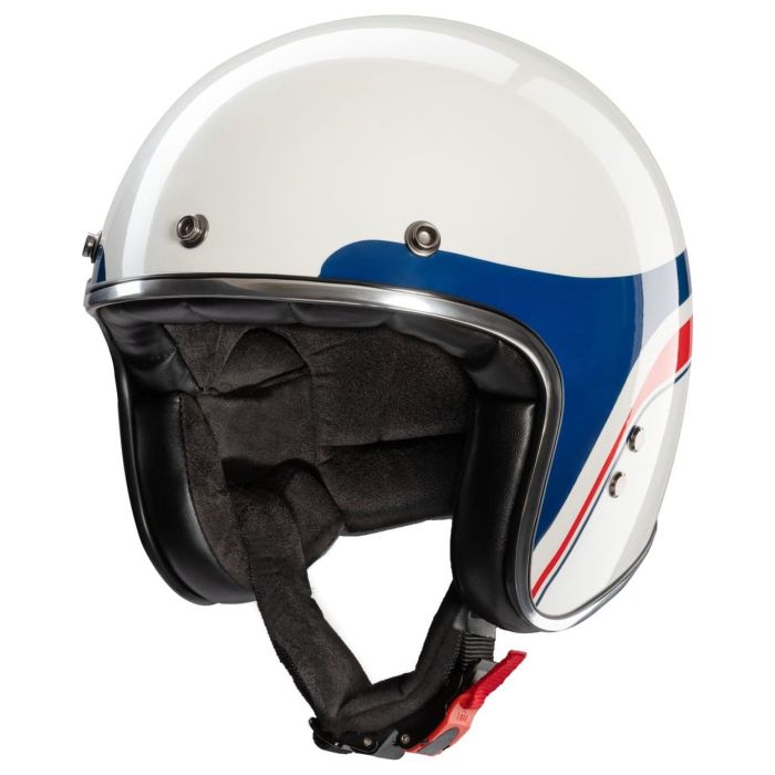 Silverstone weiß metallic blau rot